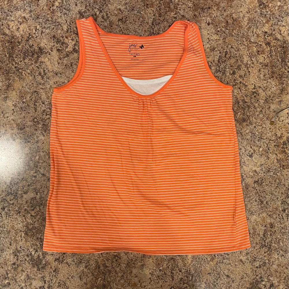 Orange Striped Tank
